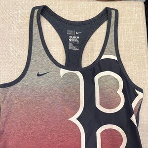 Nike Red and Gray Gradient Tank Boston Red Sox size S